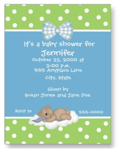 Teddy Bear Baby Shower Invite Postcard from Zazzle.com_1246343267183
