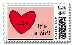 It's a girl! stamps from Zazzle.com_1247983478776