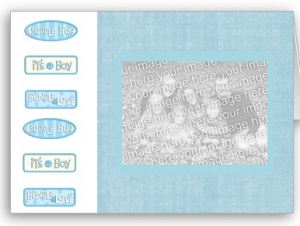 New Baby Boy Birth Announcement Photo Insert Card from Zazzle.com_1246862552744
